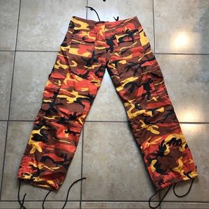 RARE ROTHCO OrganGE camo BDU PANTS